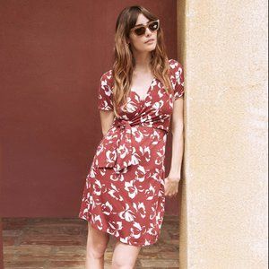 NWT AMOUR VERT Floral Wrap Dress Annelyse Hacienda